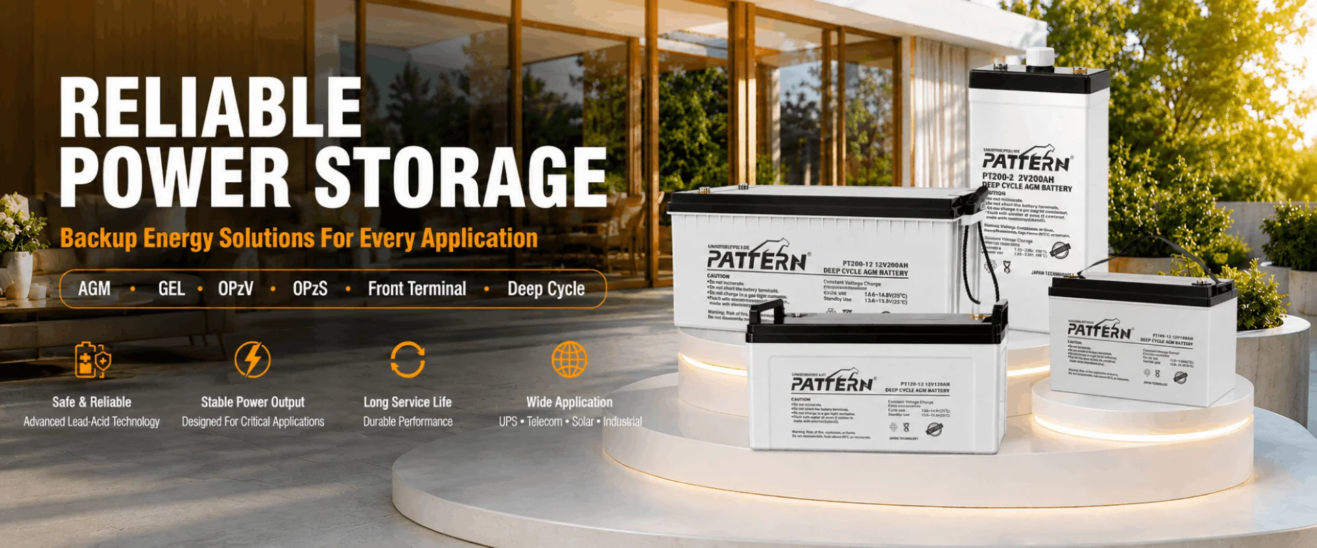 PATTERN reliable lead-acid backup power storage solutions