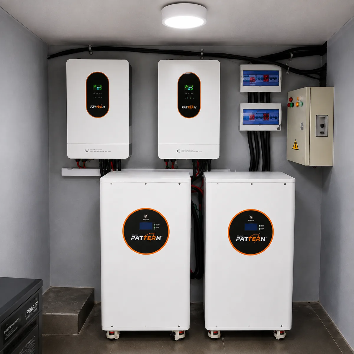 Twin Inverter + Twin Battery Utility Room — Commercial · Nigeria