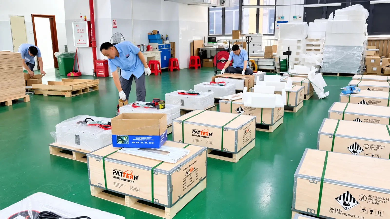 PATTERN battery manufacturing: Export Packaging