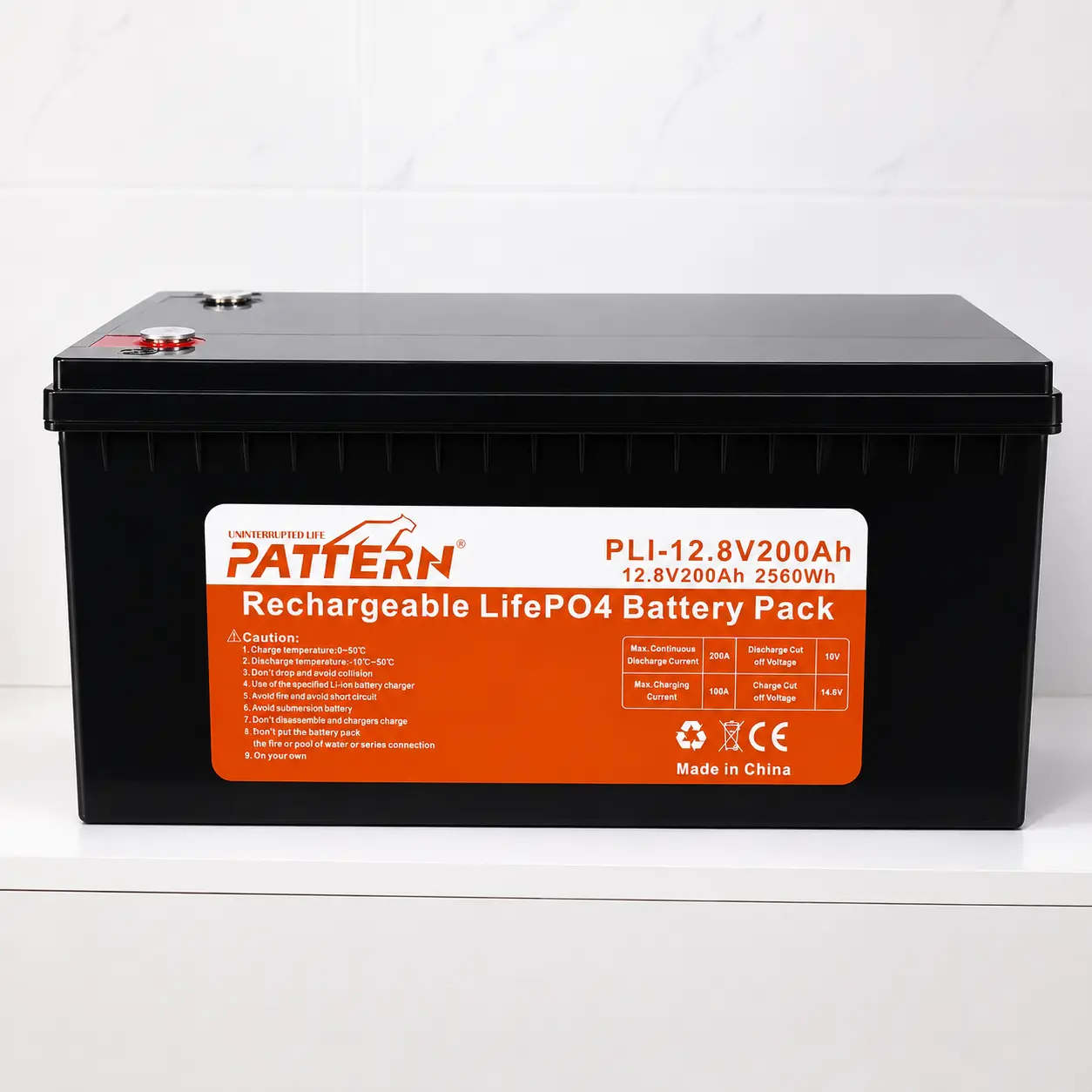 PATTERN 2.56KW 12.8V 200Ah lead-acid replacement LiFePO4 battery